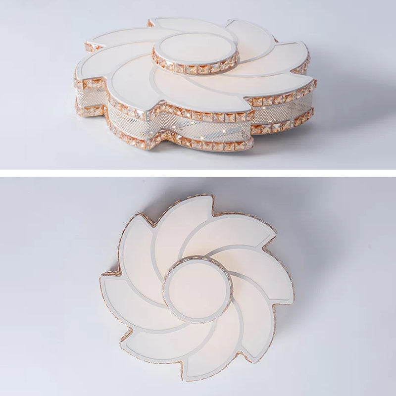 Kristall Blume Flush Halterung Deckenbefestigung Moderne LED Weiß Flush-Mount-Licht-Armatur