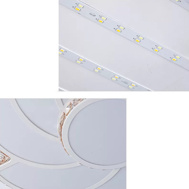 Kristall Blume Flush Halterung Deckenbefestigung Moderne LED Weiß Flush-Mount-Licht-Armatur