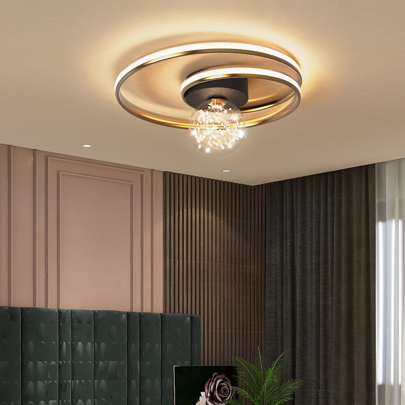 Metalen Starry Plafond Opgezette Licht Moderne Stijl LED Gouden Plafond Mount Lamp