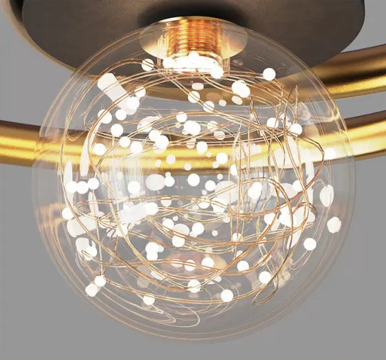 Metalen Starry Plafond Opgezette Licht Moderne Stijl LED Gouden Plafond Mount Lamp