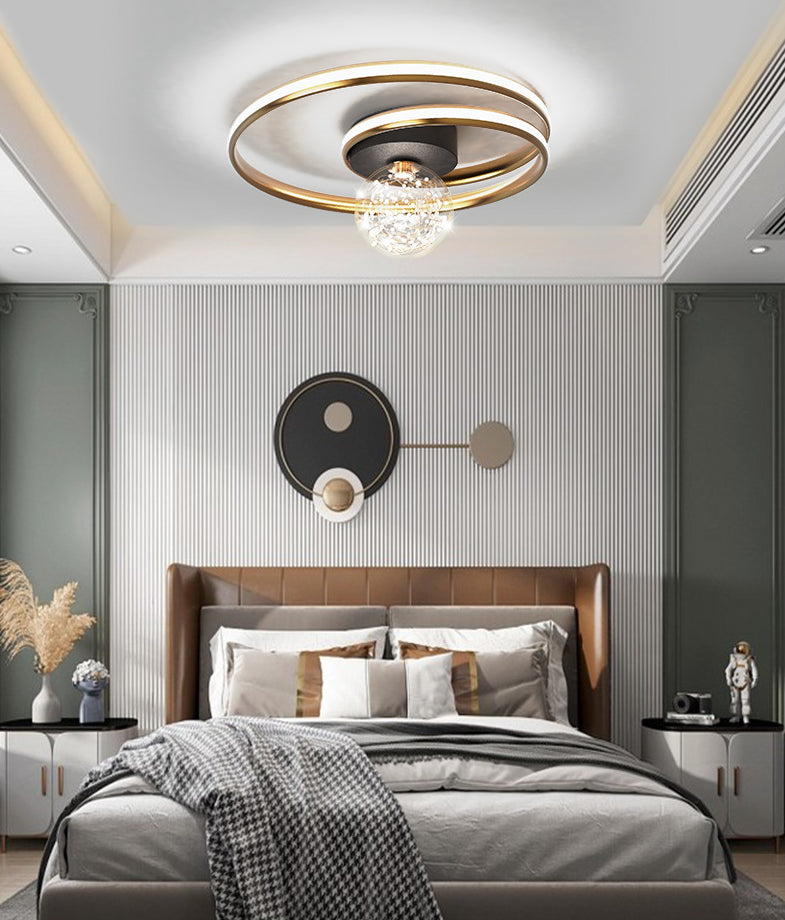 Metalen Starry Plafond Opgezette Licht Moderne Stijl LED Gouden Plafond Mount Lamp