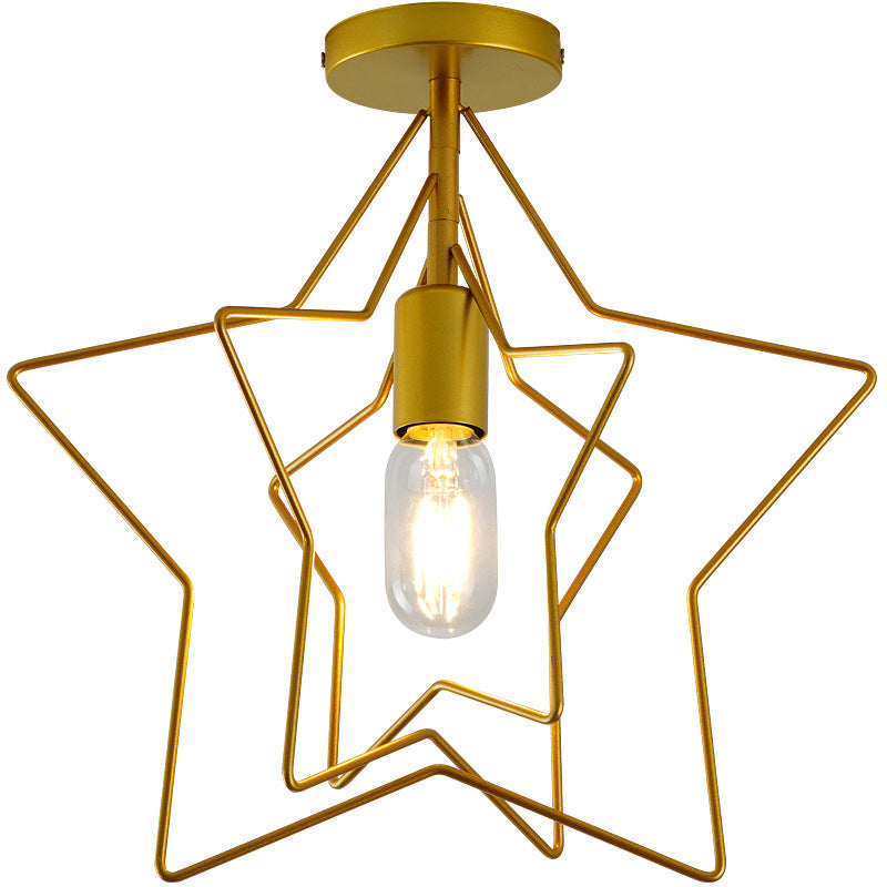 Minimalist Style Shaded Flush Mount Ceiling Fixture Metal Aisle Flush Ceiling Light