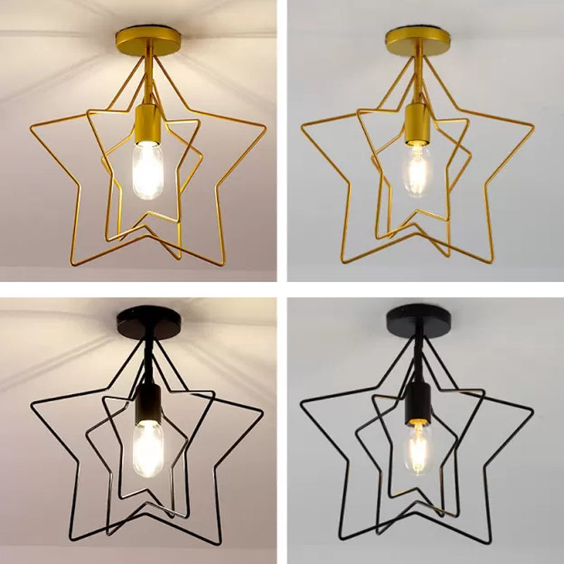 Minimalist Style Shaded Flush Mount Ceiling Fixture Metal Aisle Flush Ceiling Light