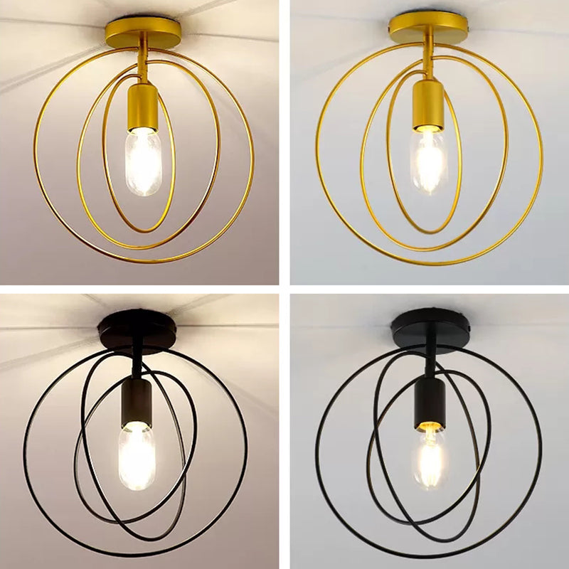 Minimalist Style Shaded Flush Mount Ceiling Fixture Metal Aisle Flush Ceiling Light