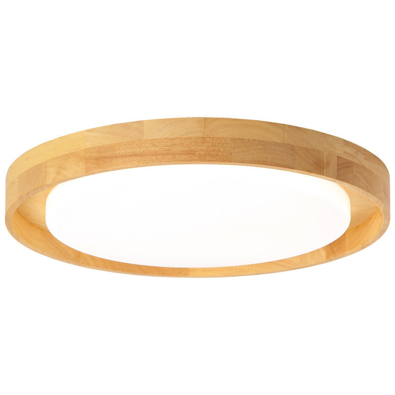 Plafonnier encastré circulaire en bois, luminaire LED de Style moderne