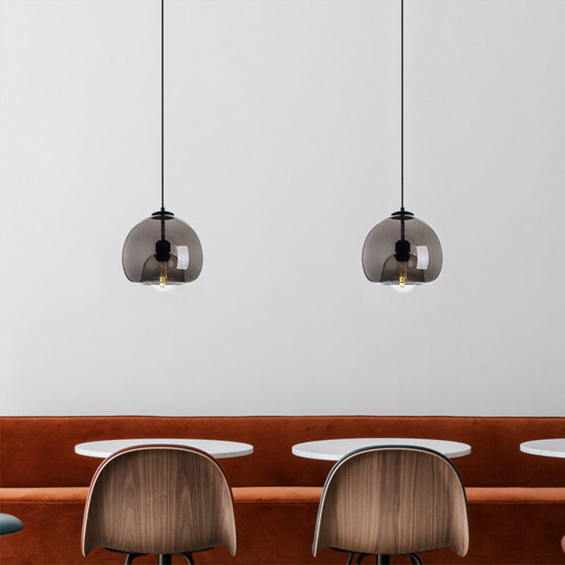 Modern Design Globe Ceiling Lights with Clear Glass Shade Single Pendant Lighting