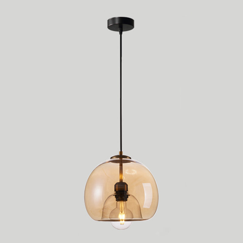 Modern Design Globe Ceiling Lights with Clear Glass Shade Single Pendant Lighting