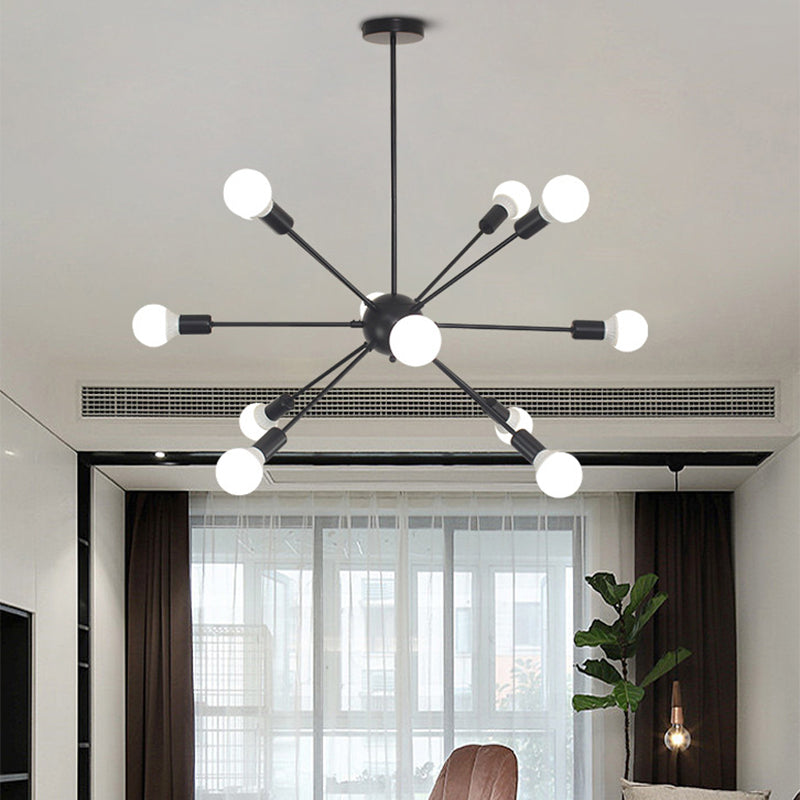 Golden Sputnik Ceiling Lights12-Light Sphere Modern Design Starbust Style Chandelier