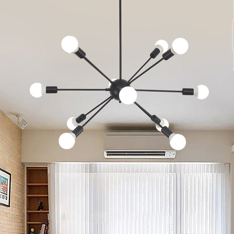 Golden Sputnik Ceiling Lights12-Light Sphere Modern Design Starbust Style Chandelier