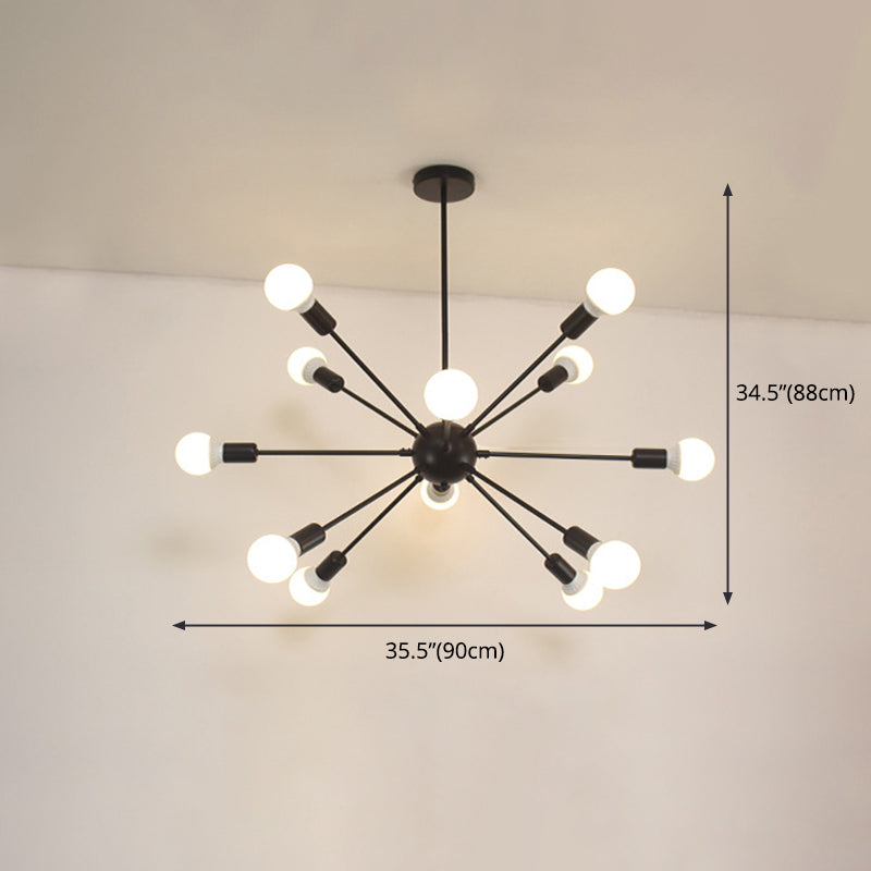 Golden Sputnik Ceiling Lights12-Light Sphere Modern Design Starbust Style Chandelier