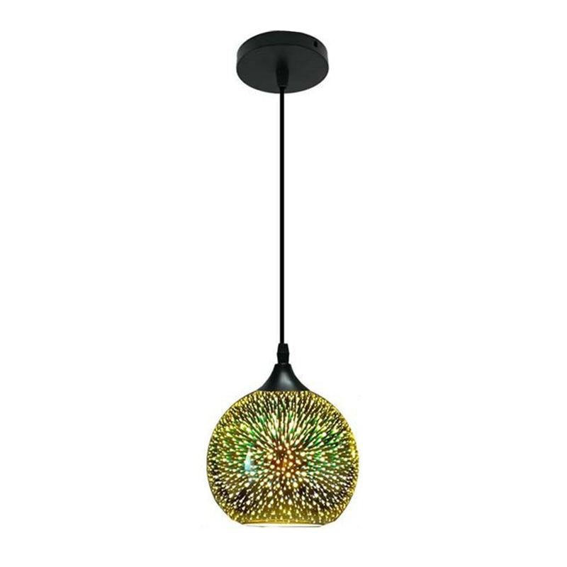 Modern Globe Ceiling Light with Mercucy Glass Shade Single Pendant Lighting