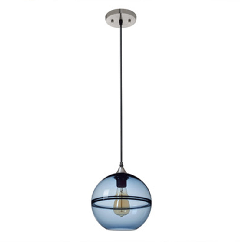 Modern Design Globe Glass Pendant Lighting with Single Edison Bulb