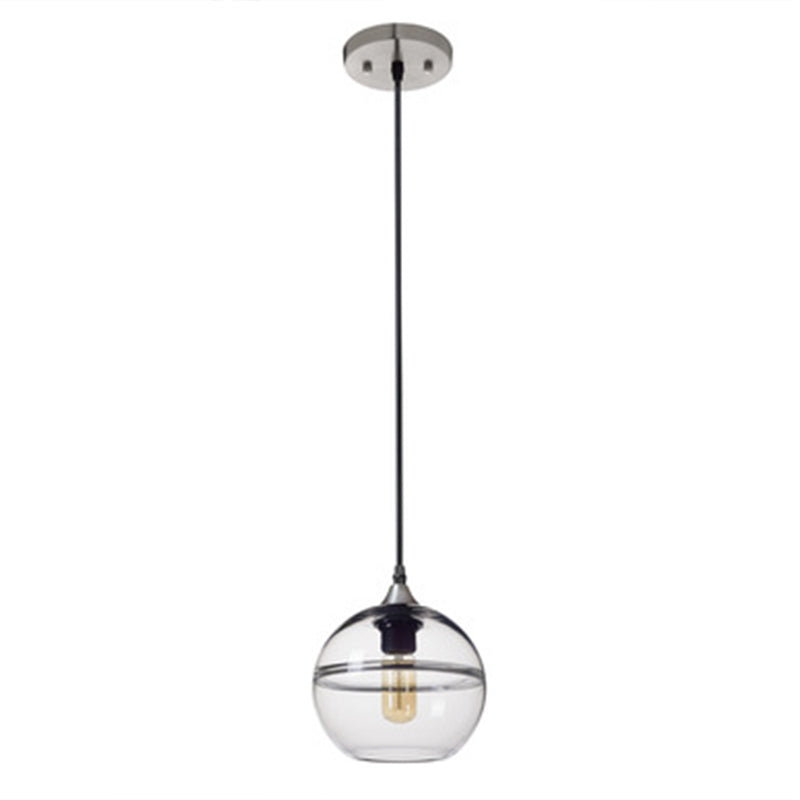 Modern Design Globe Glass Pendant Lighting with Single Edison Bulb