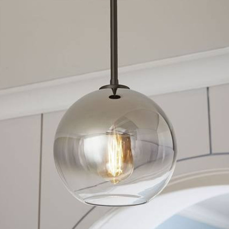 Modern Design Globe Ceiling Lights with Clear Glass Shade Single Pendant Lighting