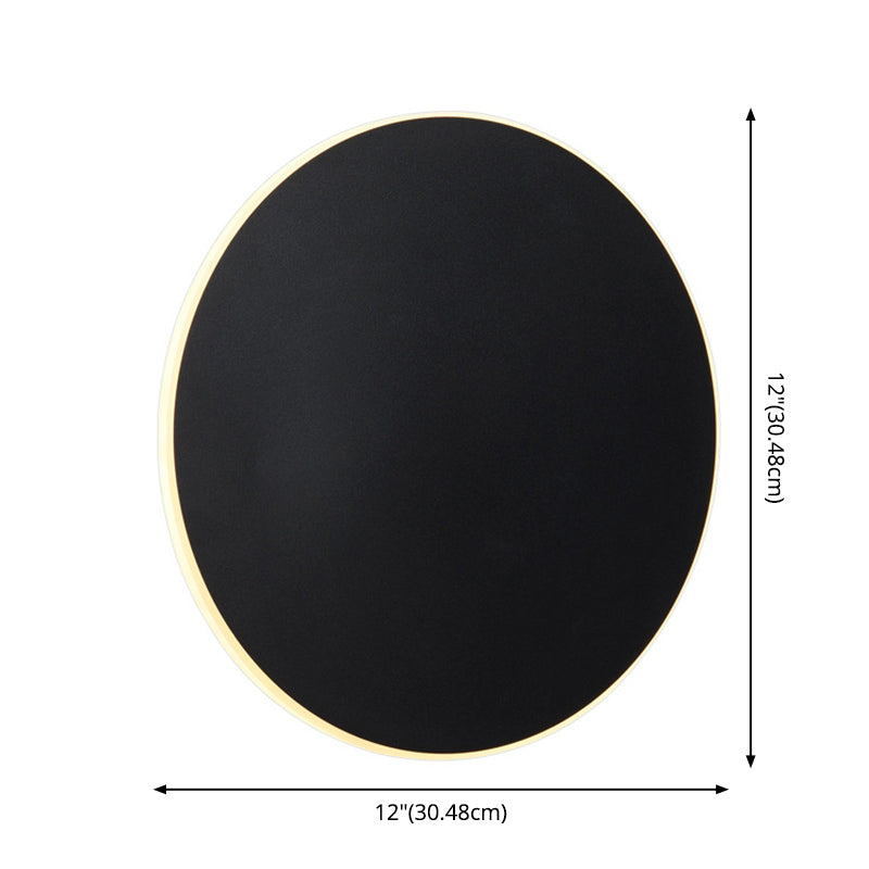 Iluminación de montaje de pared de disco redondo moderno iluminación acrílica montada en la pared para la cama