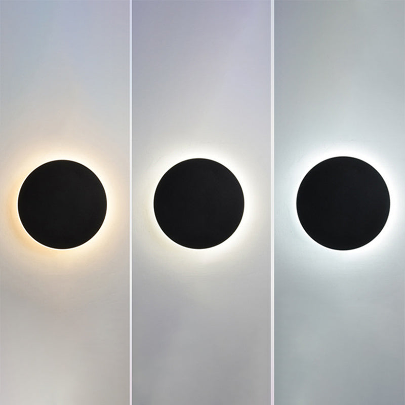 Iluminación de montaje de pared de disco redondo moderno iluminación acrílica montada en la pared para la cama
