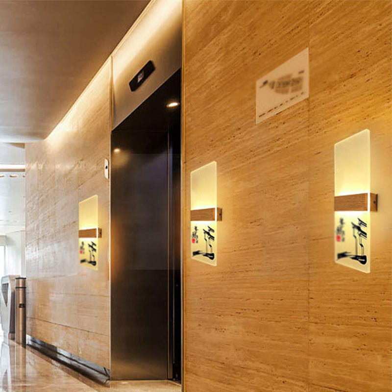 Contemporary Geometric Wall Mounted Lights Acrylic Flush Mount Wall Sconce for Bedside