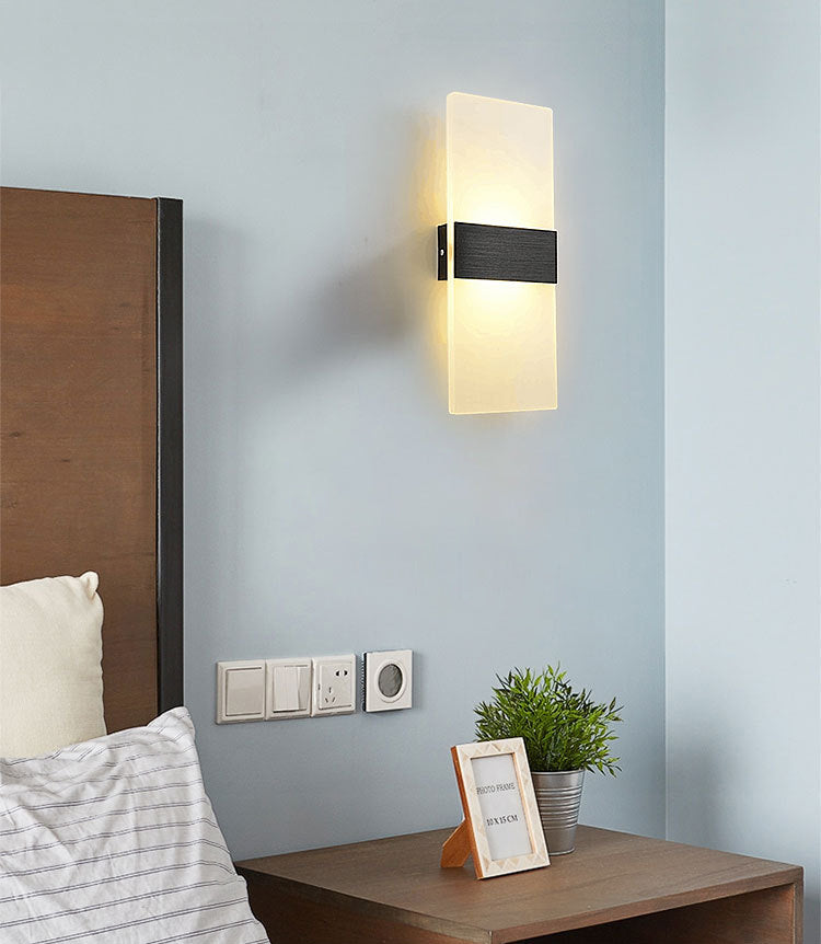 Contemporary Geometric Wall Mounted Lights Acrylic Flush Mount Wall Sconce for Bedside