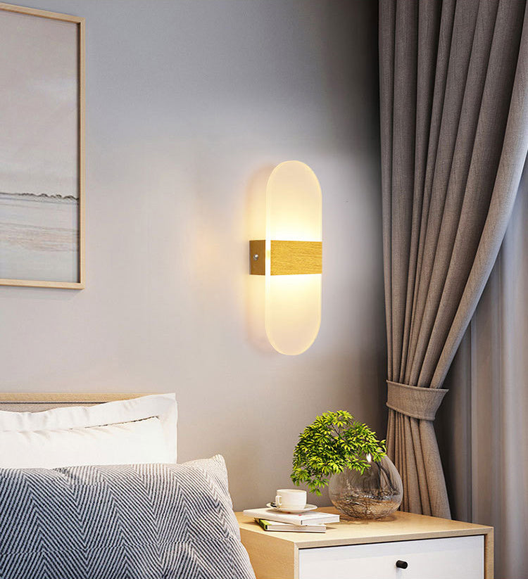 Luces geométricas de pared geométrica Acrílico Flush Monte Mural Diseño para la cama