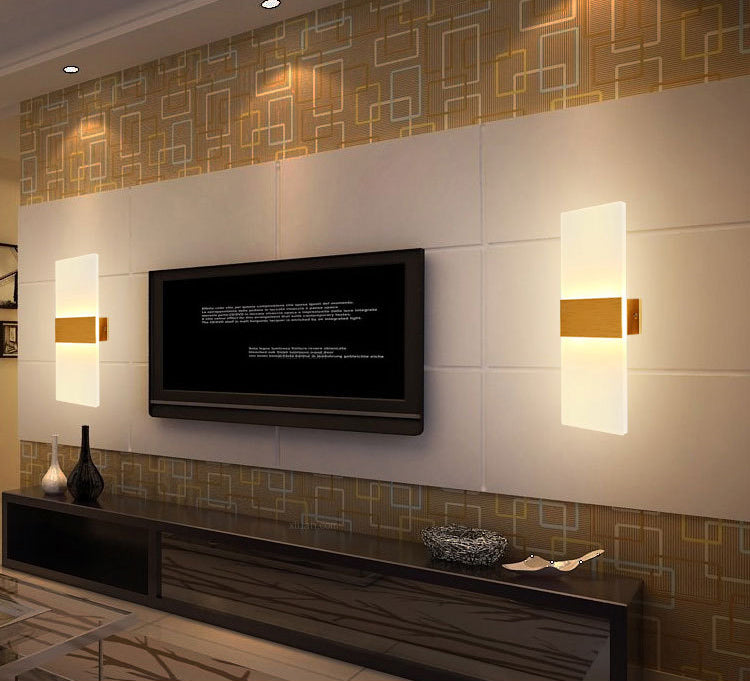 Contemporary Geometric Wall Mounted Lights Acrylic Flush Mount Wall Sconce for Bedside