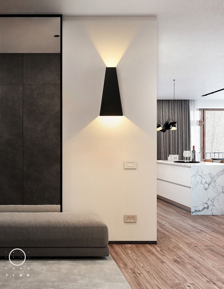 Modern Geometric Wall Mount Lighting Metallic Wall Mounted Lighting for Living Room