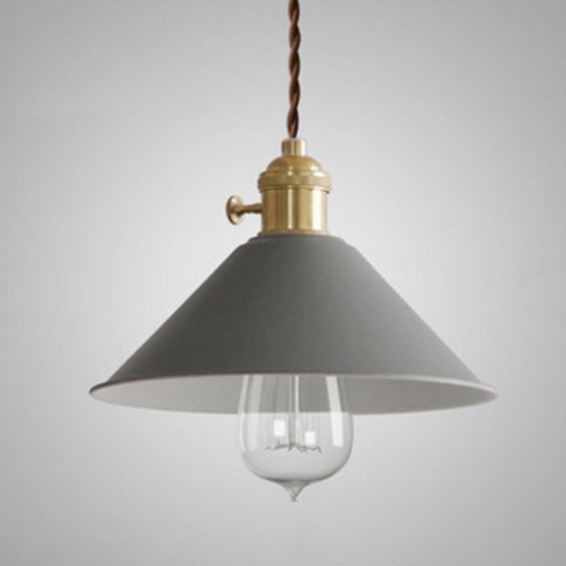 Metal Tapered Hanging Light Nordic Modern Style 1 Light Restaurant Ceiling Pendant Lamp