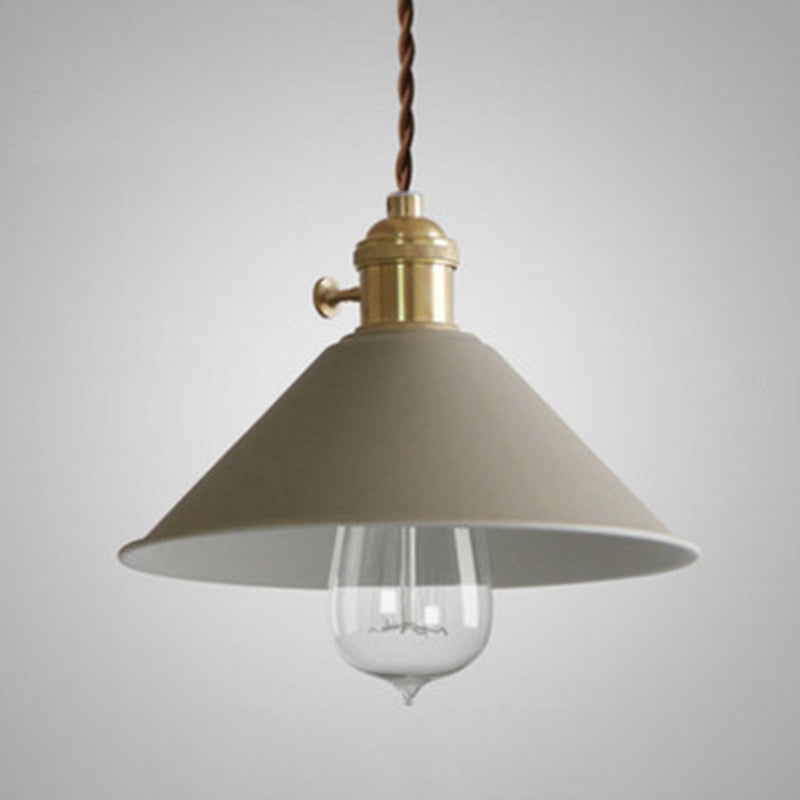 Metal Tapered Hanging Light Nordic Modern Style 1 Light Restaurant Ceiling Pendant Lamp