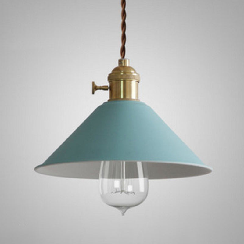 Metal Tapered Hanging Light Nordic Modern Style 1 Light Restaurant Ceiling Pendant Lamp
