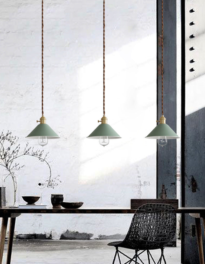 Metal Tapered Hanging Light Nordic Modern Style 1 Light Restaurant Ceiling Pendant Lamp