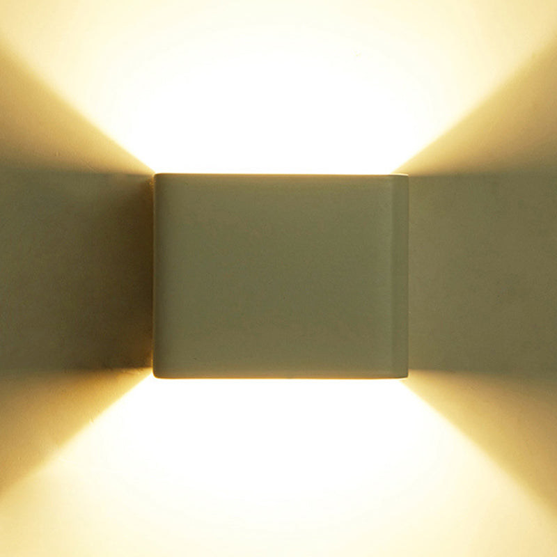 Ultra-modern Square Wall Sconce Lighting Aluminum Wall Mounted Light Fixture for Bedroom