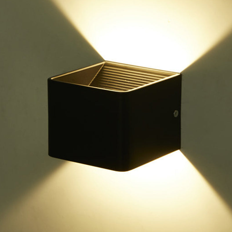 Ultra-modern Square Wall Sconce Lighting Aluminum Wall Mounted Light Fixture for Bedroom