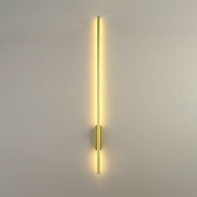 Zeitgenössische lineare Wand montierte Beleuchtung Metallische Wandmontagelampe für Wohnzimmer