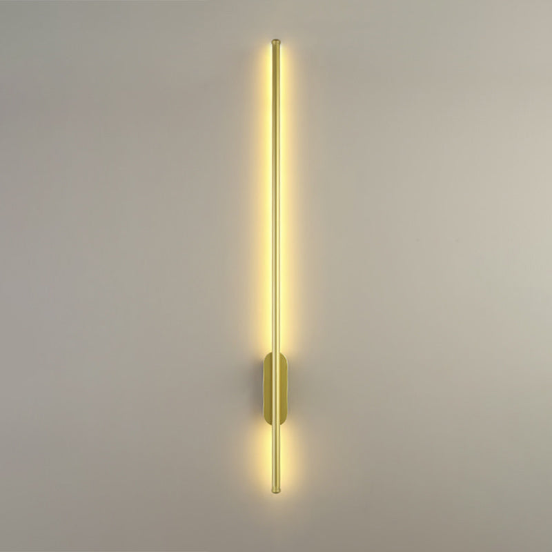 Zeitgenössische lineare Wand montierte Beleuchtung Metallische Wandmontagelampe für Wohnzimmer