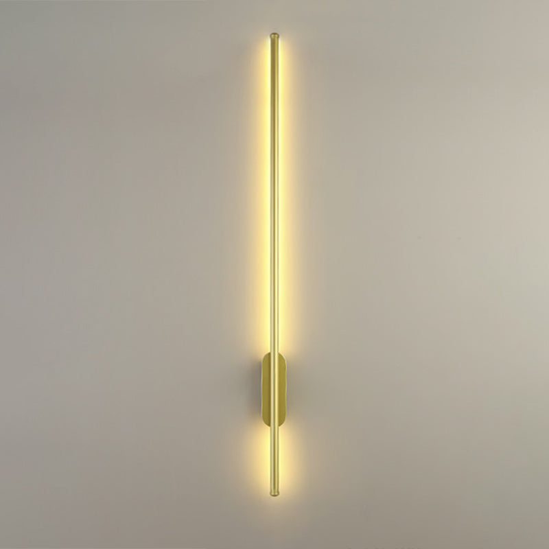 Zeitgenössische lineare Wand montierte Beleuchtung Metallische Wandmontagelampe für Wohnzimmer