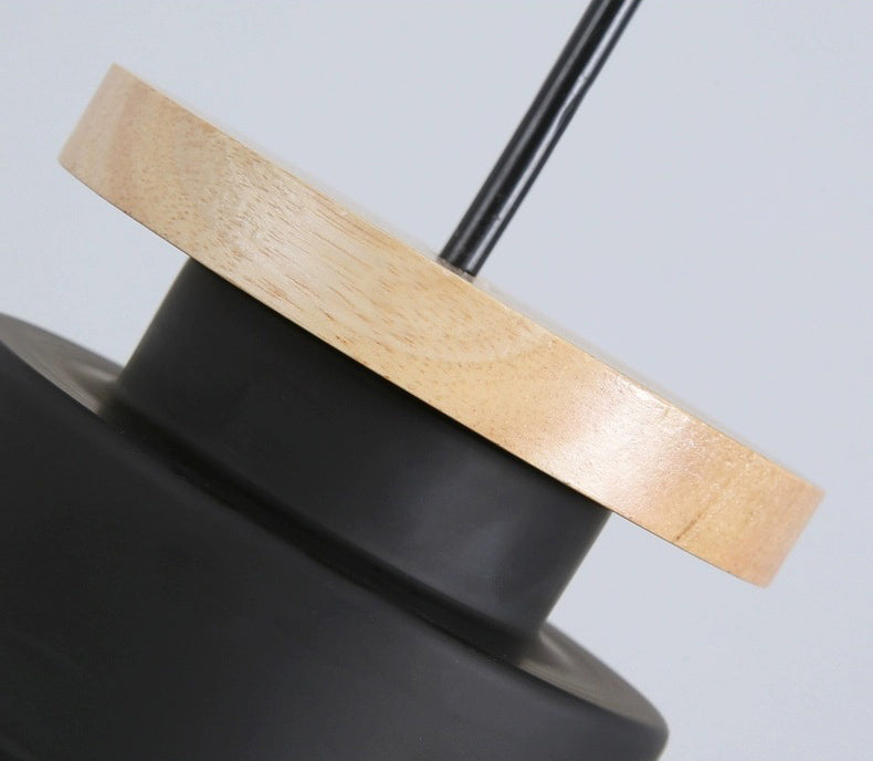 1-Light Pendant Lamp Nordic Macarons Style Metal Dining Room Hanging Lamp