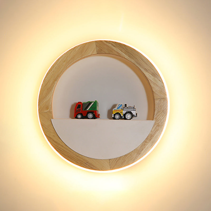 Lámpara de pared de madera de luz de pared de estilo minimalista nórdico