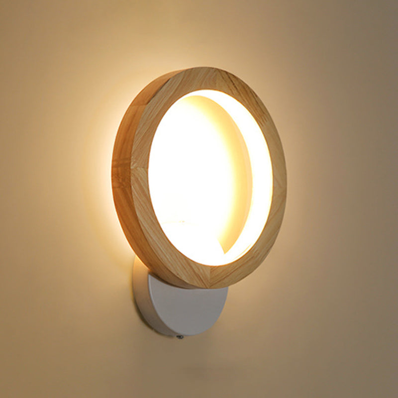 Lámpara de pared de madera de luz de pared de estilo minimalista nórdico