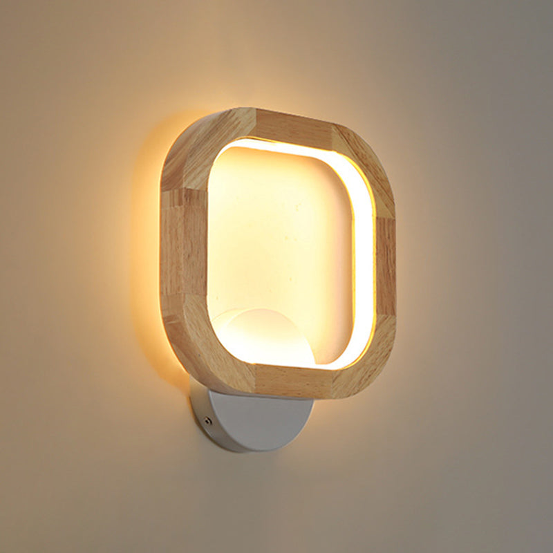 Lámpara de pared de madera de luz de pared de estilo minimalista nórdico