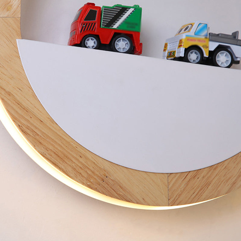 Lámpara de pared de madera de luz de pared de estilo minimalista nórdico