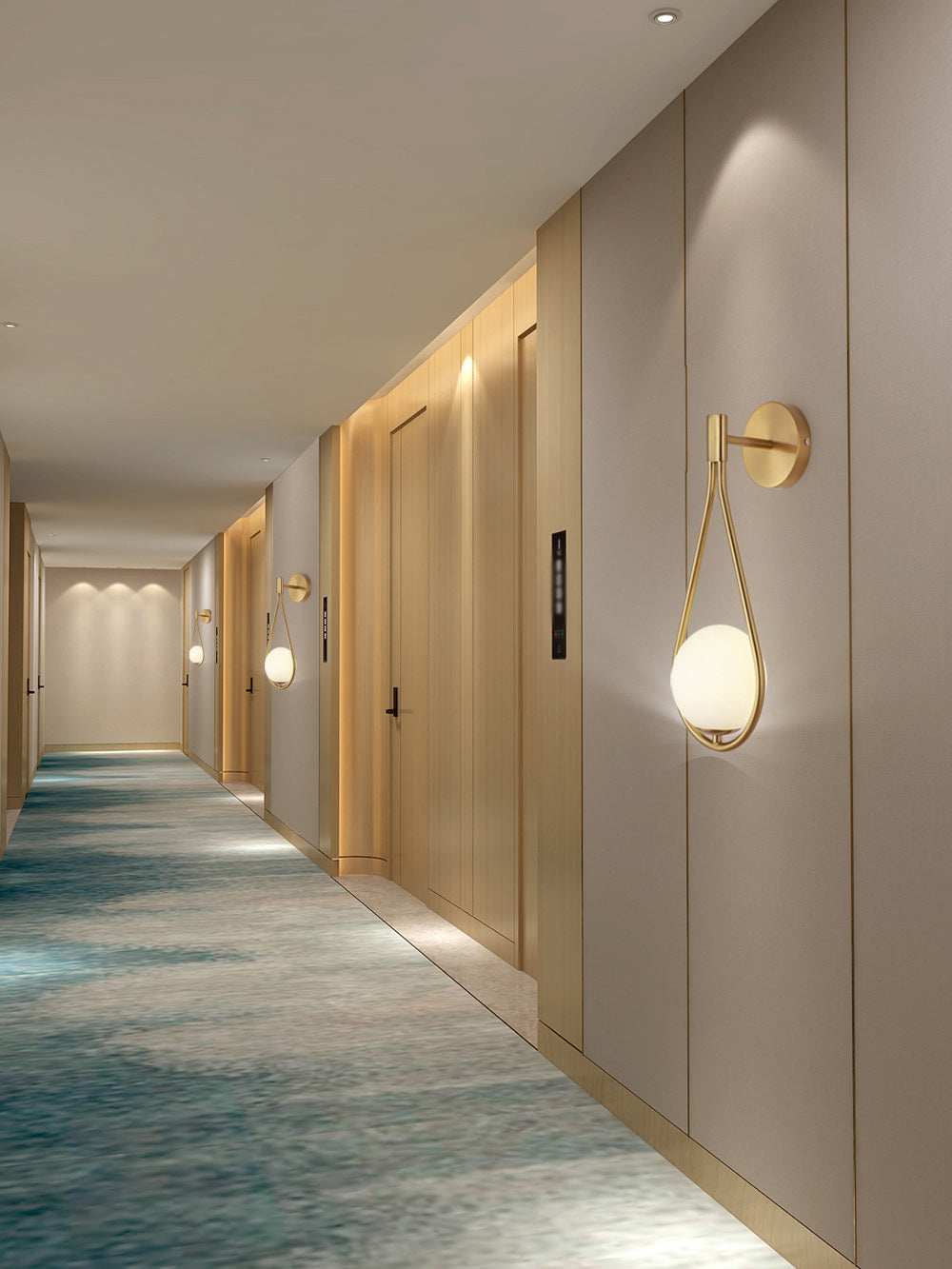 Lampe murale du globe moderne Verre blanche 1 lumière lumineuse légère pour la chambre corride