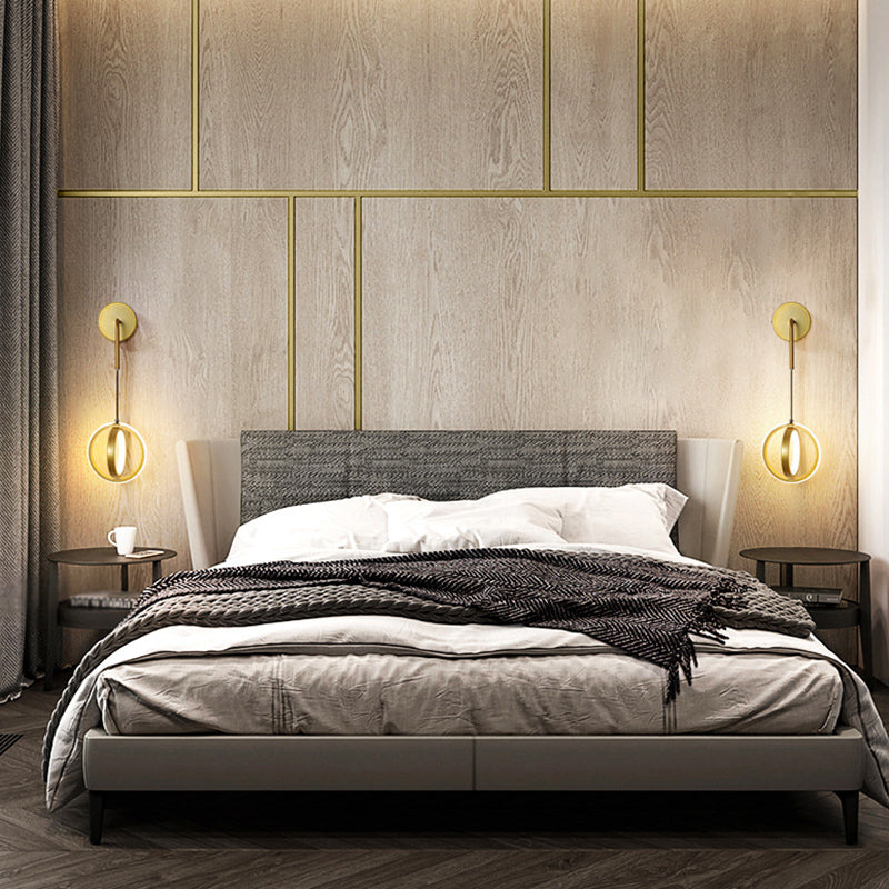 Ultramoderne ring wandbevestiging verlichting aluminium wand gemonteerd verlichtingsarmatuur voor woonkamer