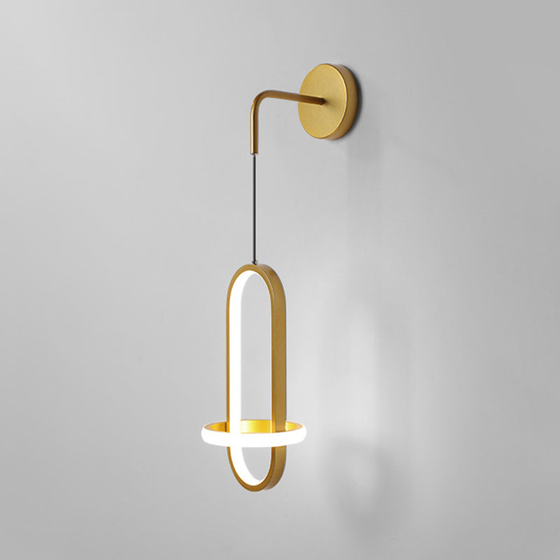 Ultramoderne ring wandbevestiging verlichting aluminium wand gemonteerd verlichtingsarmatuur voor woonkamer