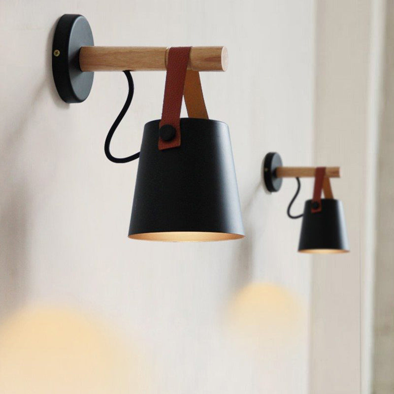 Modern Minimalist Style Cone Wall Light Sconce Metal 1 Light Sconces