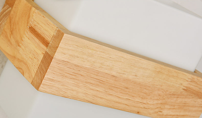 Gamique en bois de style minimalisme contemporain Éclairage d'éclairage de nuance en verre blanc givré pour chambre à coucher