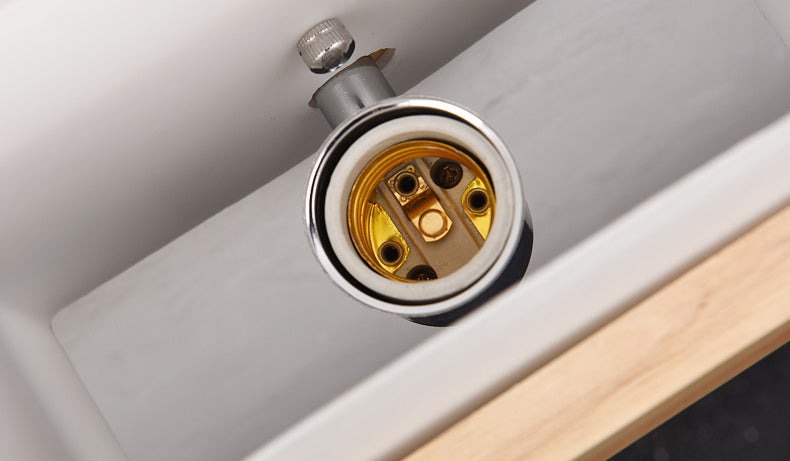 Gamique en bois de style minimalisme contemporain Éclairage d'éclairage de nuance en verre blanc givré pour chambre à coucher