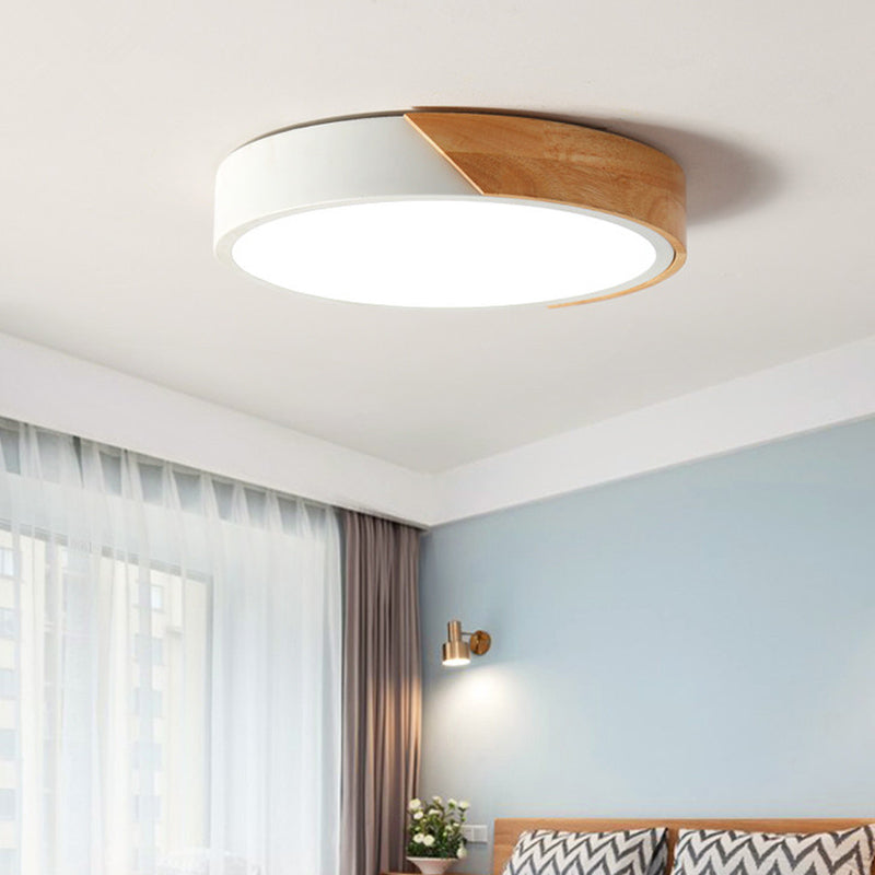 Plafonnier LED macaron encastré en forme de cercle, plafonnier Anti-poussière pour chambre à coucher