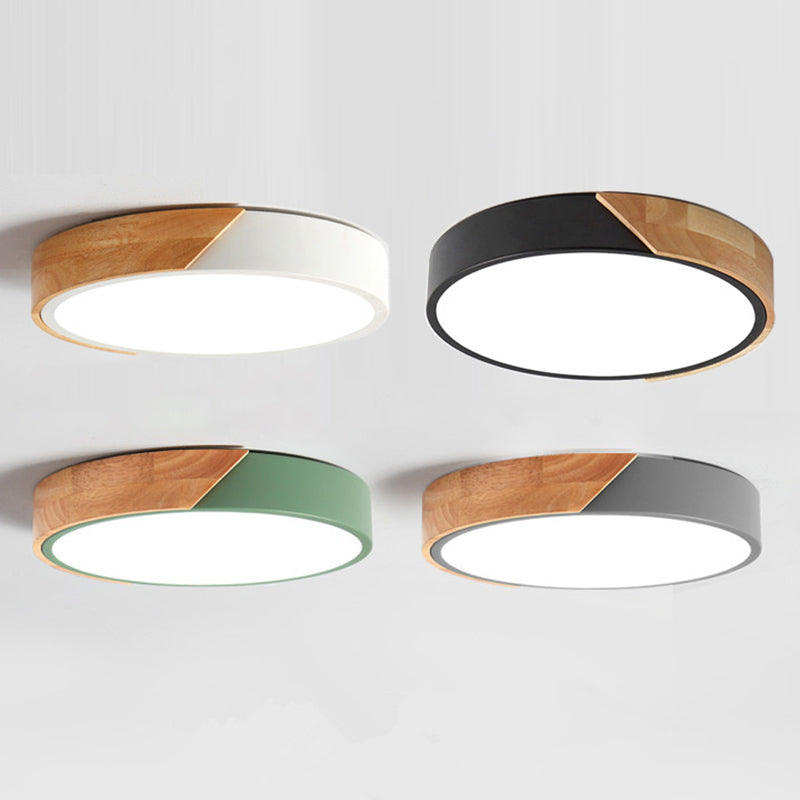 Plafonnier LED macaron encastré en forme de cercle, plafonnier Anti-poussière pour chambre à coucher