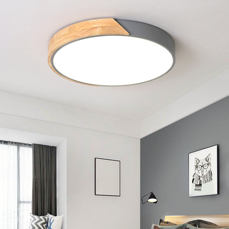 Plafonnier LED macaron encastré en forme de cercle, plafonnier Anti-poussière pour chambre à coucher