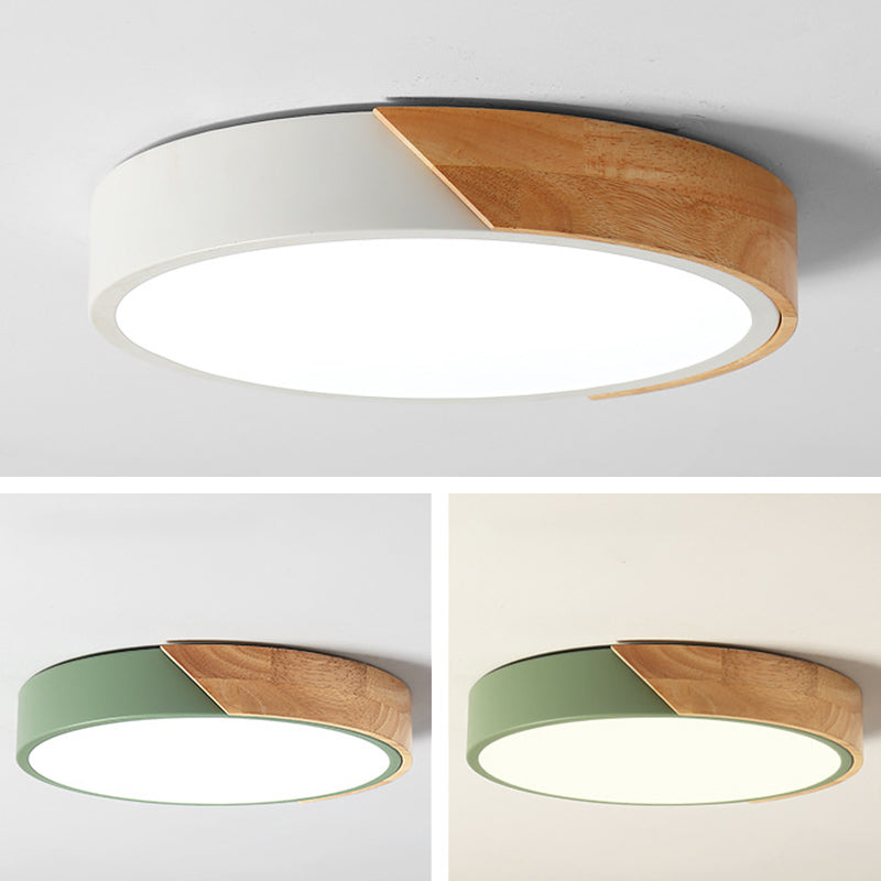 Plafonnier LED macaron encastré en forme de cercle, plafonnier Anti-poussière pour chambre à coucher