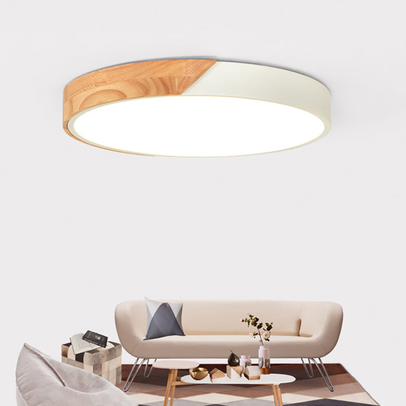 Plafonnier LED macaron encastré en forme de cercle, plafonnier Anti-poussière pour chambre à coucher